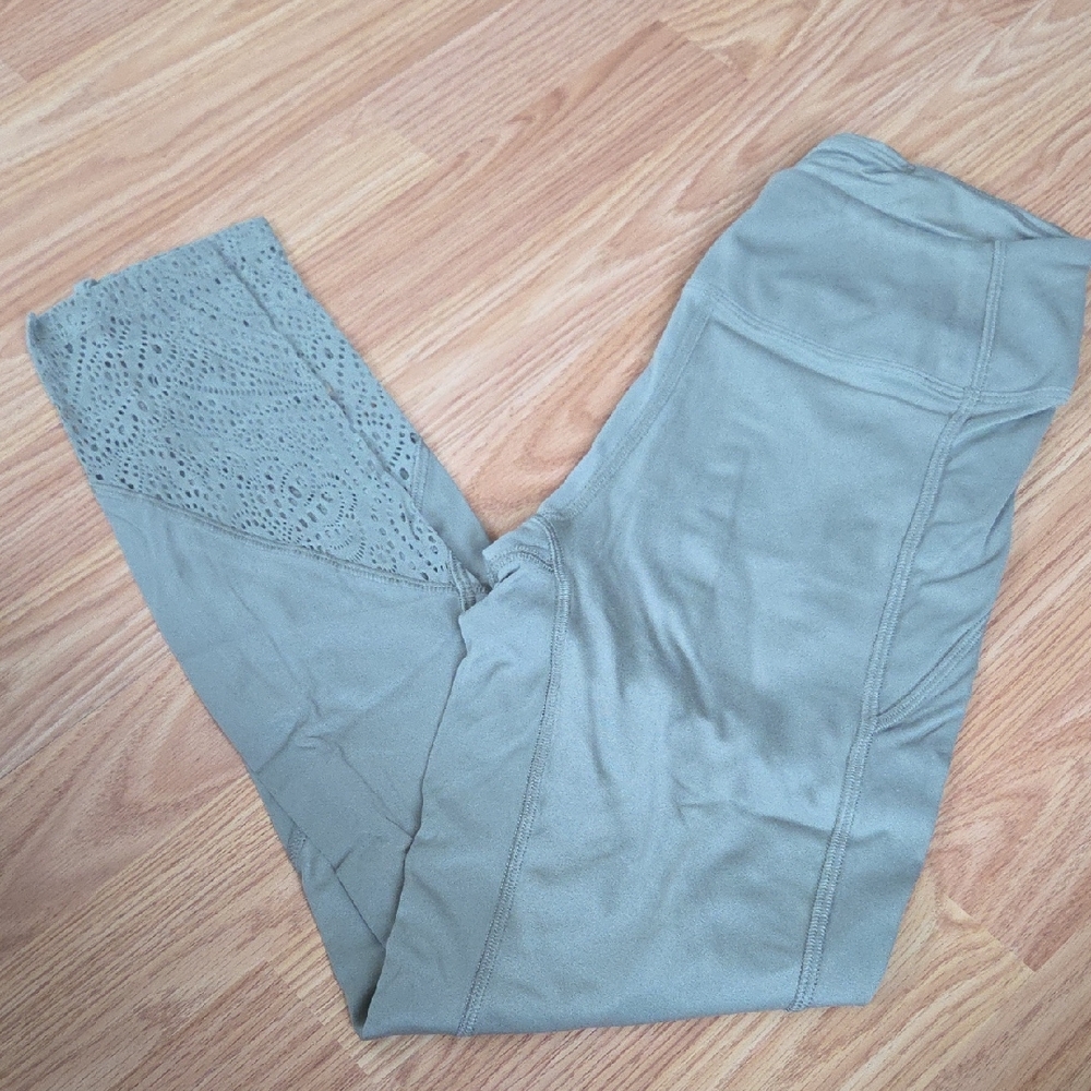 PINK Victoria's Secret Gray Lace Detail Pants